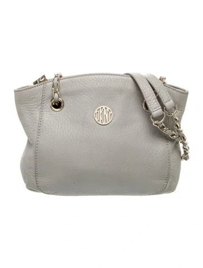 Pre-owned Donna Karan Leather Crossbody Bag In Neutral