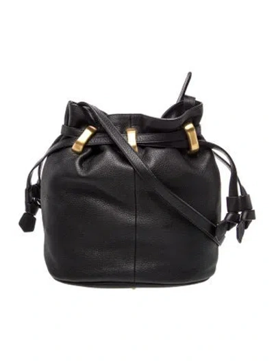 Pre-owned Donna Karan Leather Hobo In Black