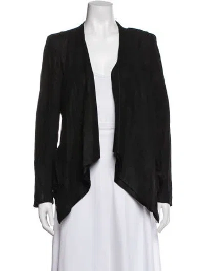 Pre-owned Donna Karan Leather Jacket In Black