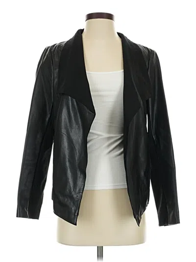 Pre-owned Donna Karan Leather Jacket In Black