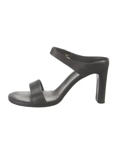 Pre-owned Donna Karan Leather Sandals In Grey