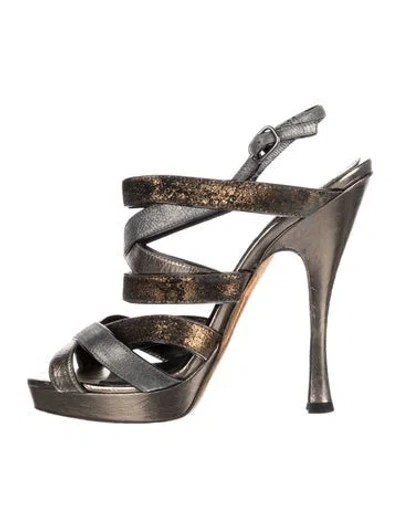 Pre-owned Donna Karan Leather Sandals In Multi