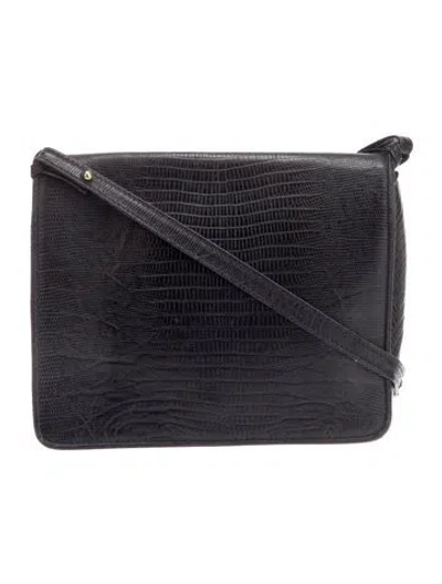 Pre-owned Donna Karan Leather Shoulder Bag In Black