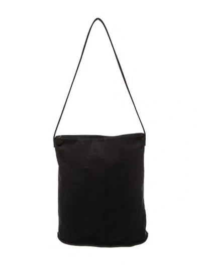 Pre-owned Donna Karan Leather Shoulder Bag In Black