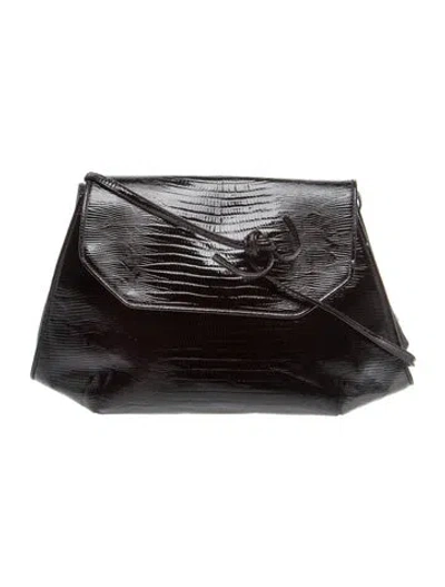 Pre-owned Donna Karan Leather Shoulder Bag In Black