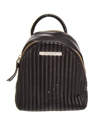 Pre-owned Donna Karan Leather Shoulder Bag In Black