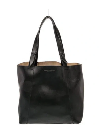 Pre-owned Donna Karan Leather Shoulder Bag In Gray