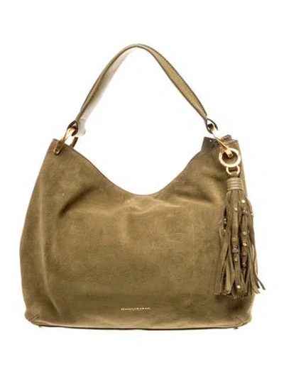 Pre-owned Donna Karan Leather Shoulder Bag In Green