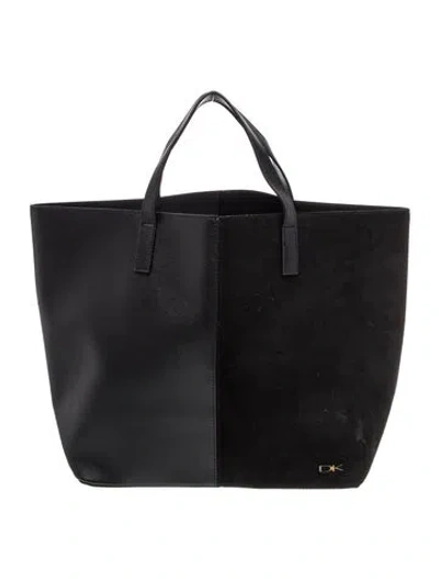 Pre-owned Donna Karan Leather Tote In Black