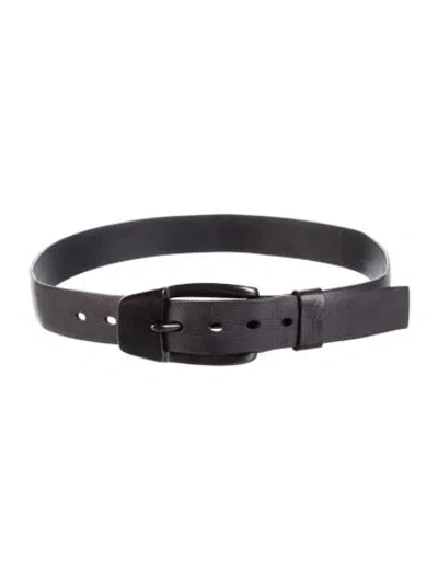 Pre-owned Donna Karan Leather Waist Belt In Black