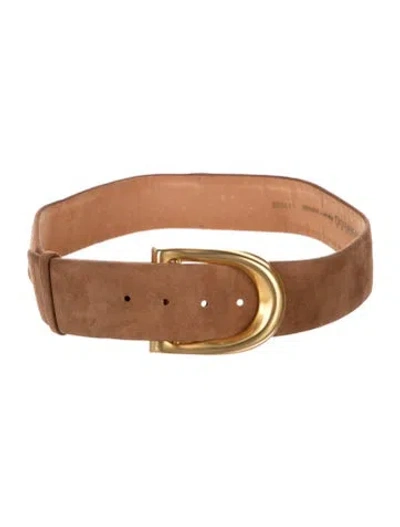 Pre-owned Donna Karan Leather Waist Belt In Brown