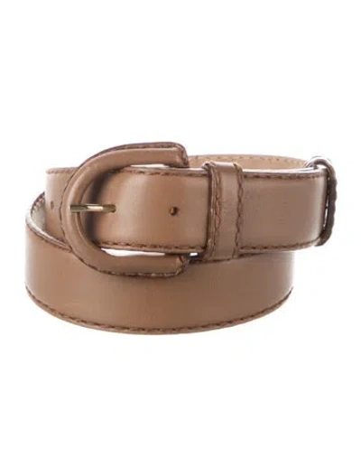 Pre-owned Donna Karan Leather Waist Belt In Neutrals