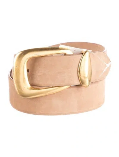 Pre-owned Donna Karan Leather Waist Belt In Neutrals