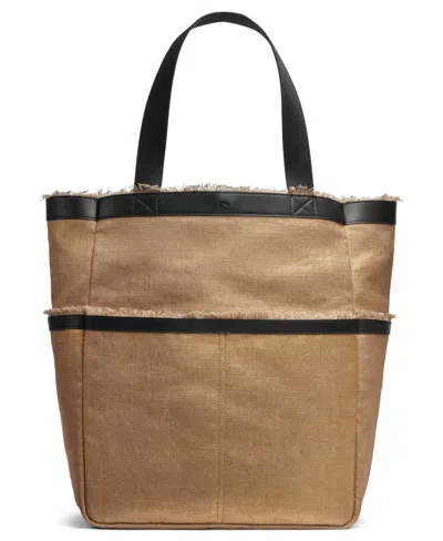 Donna Karan Lido Metallic Canvas Small Tote Bag In Gold