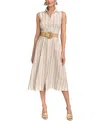 Donna Karan New York Stripe Linen Blend Shirtdress