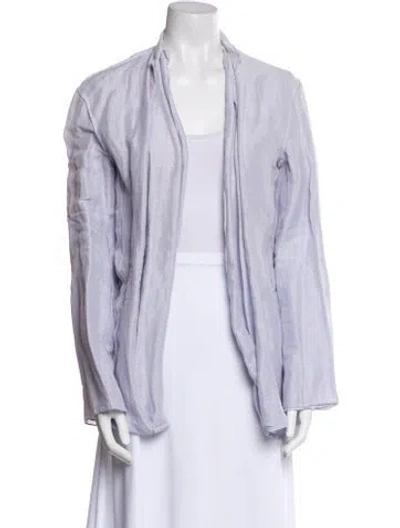 Pre-owned Donna Karan Linen Jacket In Purple