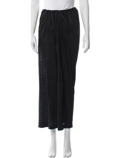 Pre-owned Donna Karan Linen Pants In Black
