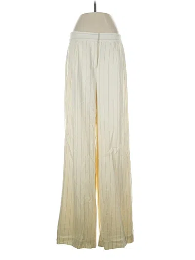 Pre-owned Donna Karan Linen Pants In Ivory
