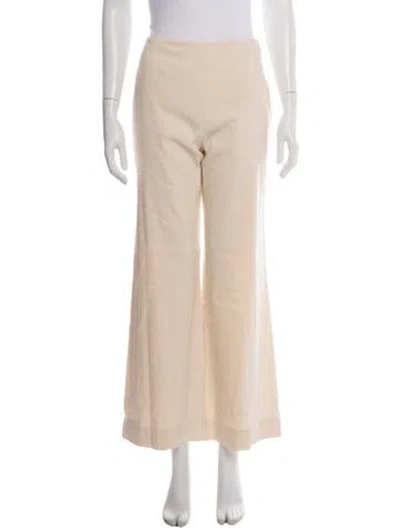 Pre-owned Donna Karan Linen Wide Leg Pants In Neutrals