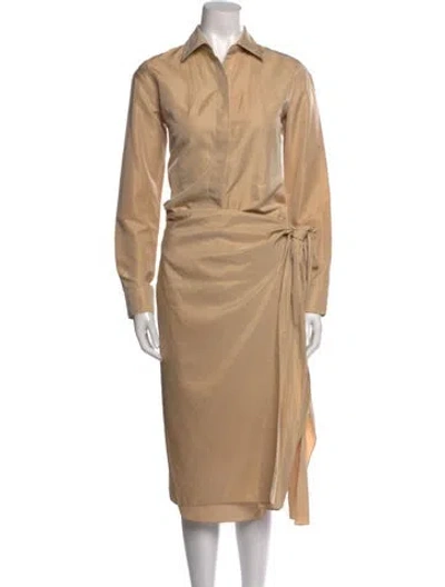 Pre-owned Donna Karan Long Dress In Neutral