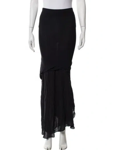 Pre-owned Donna Karan Long Skirt In Black