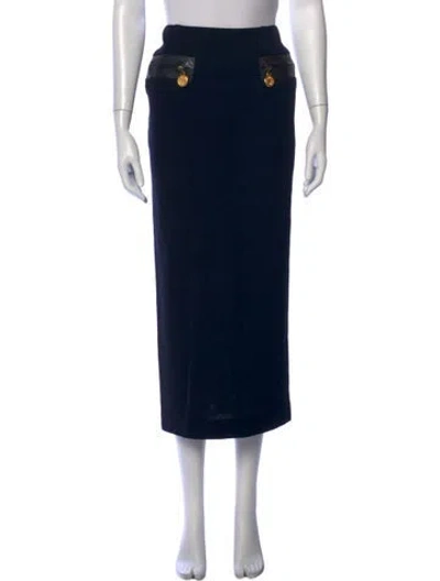 Pre-owned Donna Karan Long Skirt In Blue
