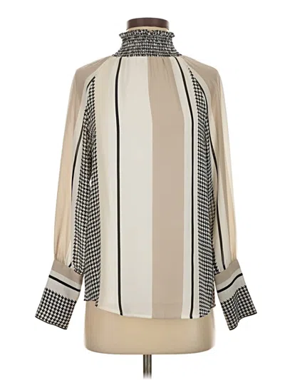 Pre-owned Donna Karan Long Sleeve Blouse In Ivory