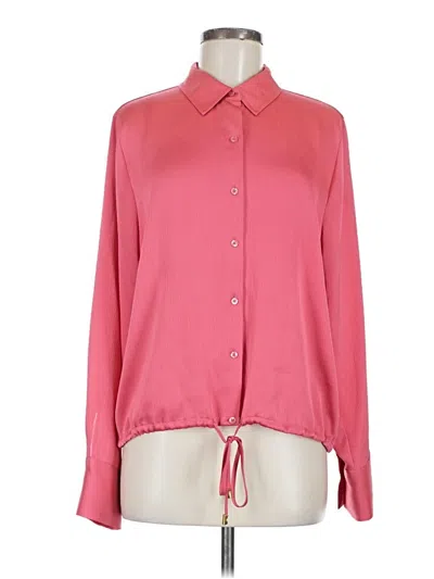 Pre-owned Donna Karan Long Sleeve Blouse In Pink