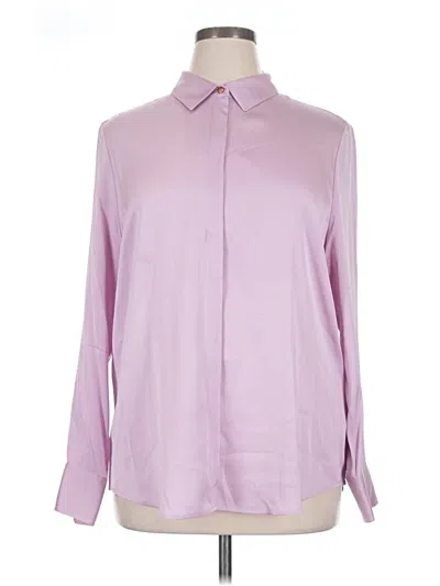 Pre-owned Donna Karan Long Sleeve Blouse In Pink
