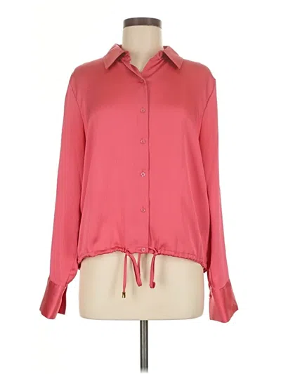 Pre-owned Donna Karan Long Sleeve Blouse In Pink
