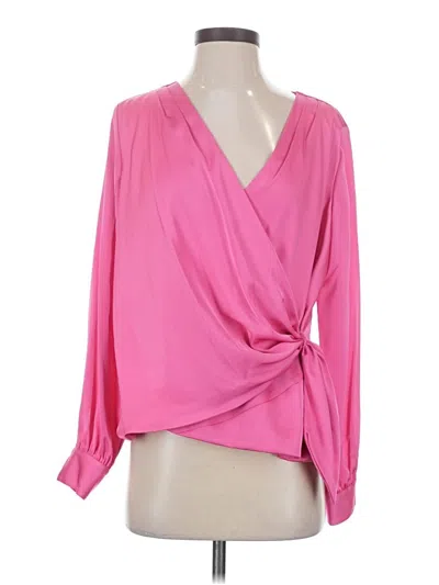 Pre-owned Donna Karan Long Sleeve Blouse In Pink