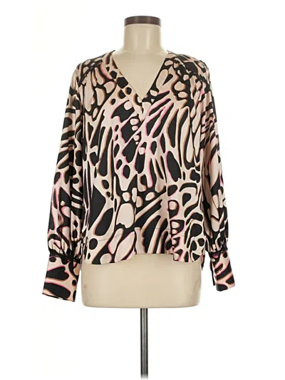 Pre-owned Donna Karan Long Sleeve Blouse In Pink