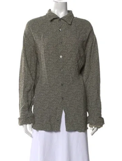 Pre-owned Donna Karan Long Sleeve Sweatshirt In Green