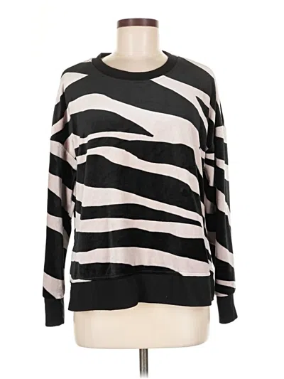 Pre-owned Donna Karan Long Sleeve Top Black Boatneck Tops