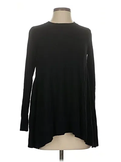 Pre-owned Donna Karan Long Sleeve Top Black Turtleneck Tops