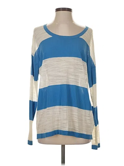 Pre-owned Donna Karan Long Sleeve T-shirt In Blue