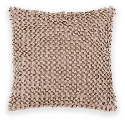 Donna Karan Loop Woven Decorative Pillow, 18 X 18 In Brown