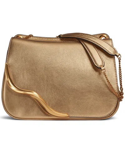 Donna Karan Malverne Metallic Crossbody Bag In Gold