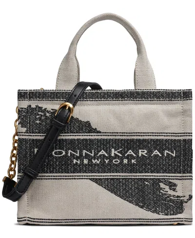 Donna Karan Merino Cotton Small Tote Handbag In Gray