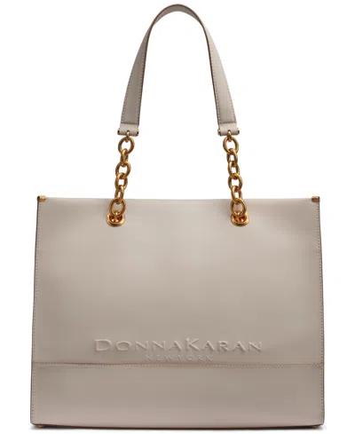 Donna Karan Merino Leather Large Tote Bag In Sand