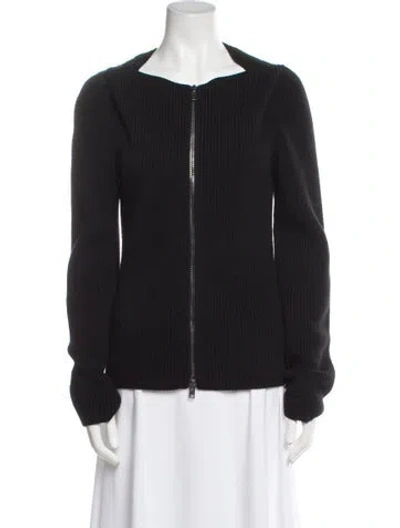 Pre-owned Donna Karan Merino Wool Blazer In Black
