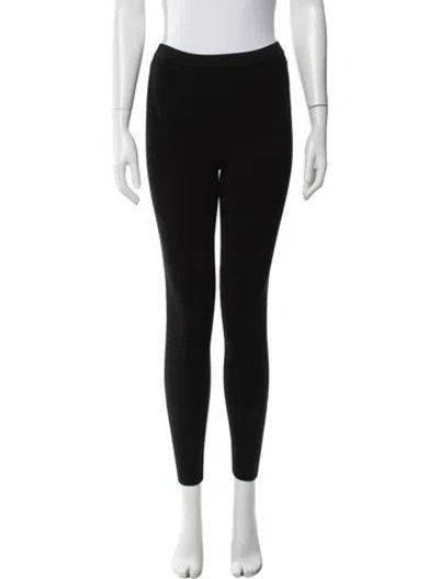 Pre-owned Donna Karan Merino Wool Skinny Leg Pants In Black