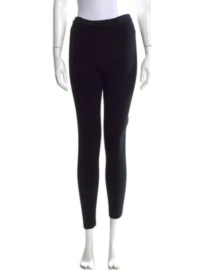 Pre-owned Donna Karan Merino Wool Skinny Leg Pants In Black