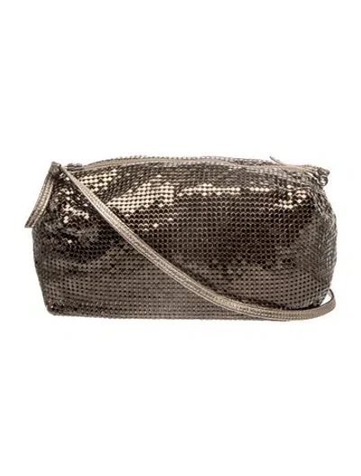 Pre-owned Donna Karan Metal Crossbody Bag In Gray