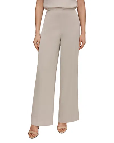 Donna Karan Mid Rise Wide Leg Pants In Neutral