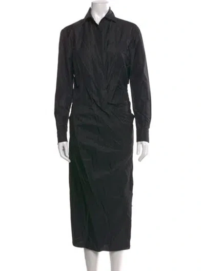 Pre-owned Donna Karan Midi Length Dress In Black