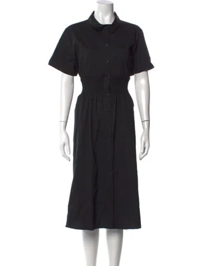 Pre-owned Donna Karan Midi Length Dress In Black/metallic