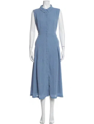 Pre-owned Donna Karan Midi Length Dress In Blue