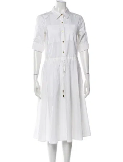 Pre-owned Donna Karan Midi Length Dress In Neutrals