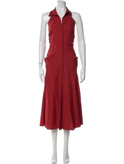 Pre-owned Donna Karan Midi Length Dress In Red